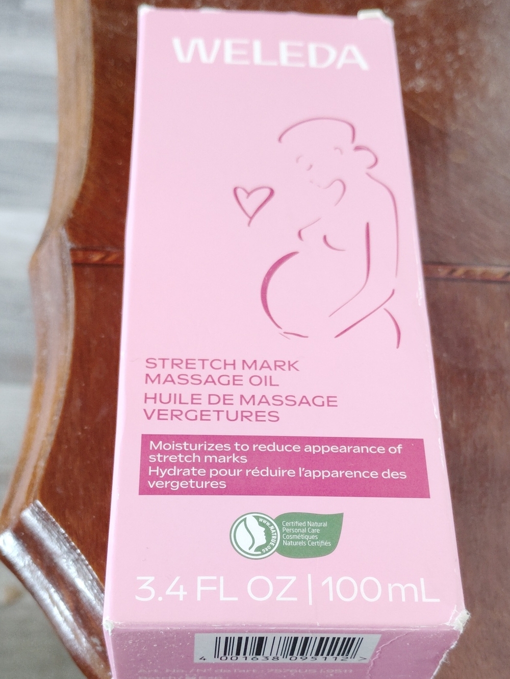 Stretch Mark Massage Oil — Pink